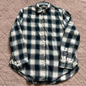 GAP‎ The Easy Shirt Plaid Button Down Women’s Size M